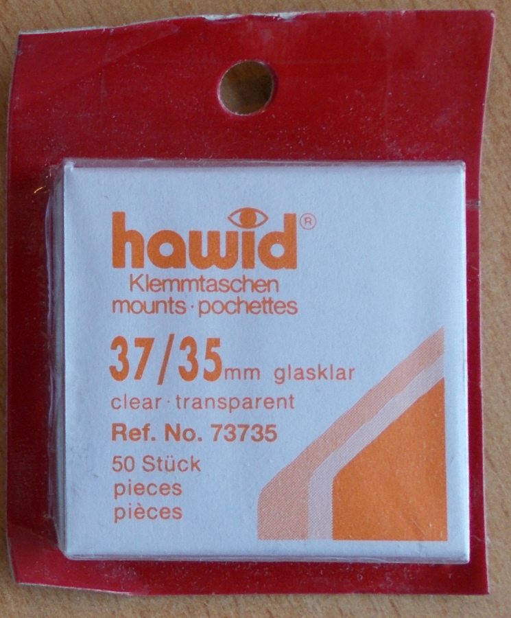 (image for) Hawid Stamp Mounts - Clear 37mm x 35mm - Click Image to Close